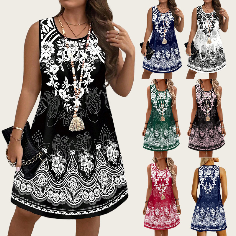 Shift Dress Sleeveless - فساتين بأسلوب عرقي عتيق صيف 2026