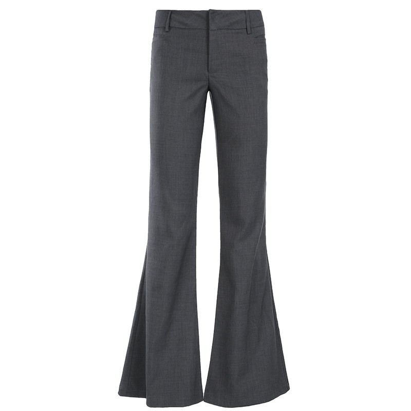 Tailored Trouser Wide - بنطلون رمادي طويل بقصة واسعة من