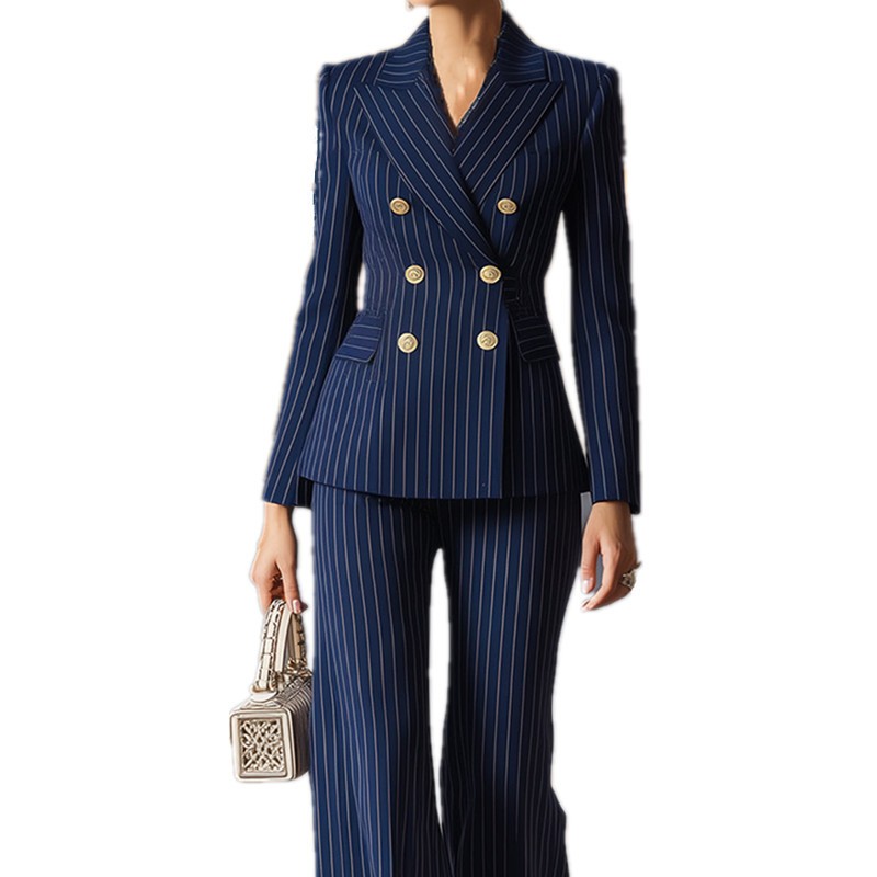 Tailored Trouser Wide - طقم بدلة نسائية مع بنطلون واسع
