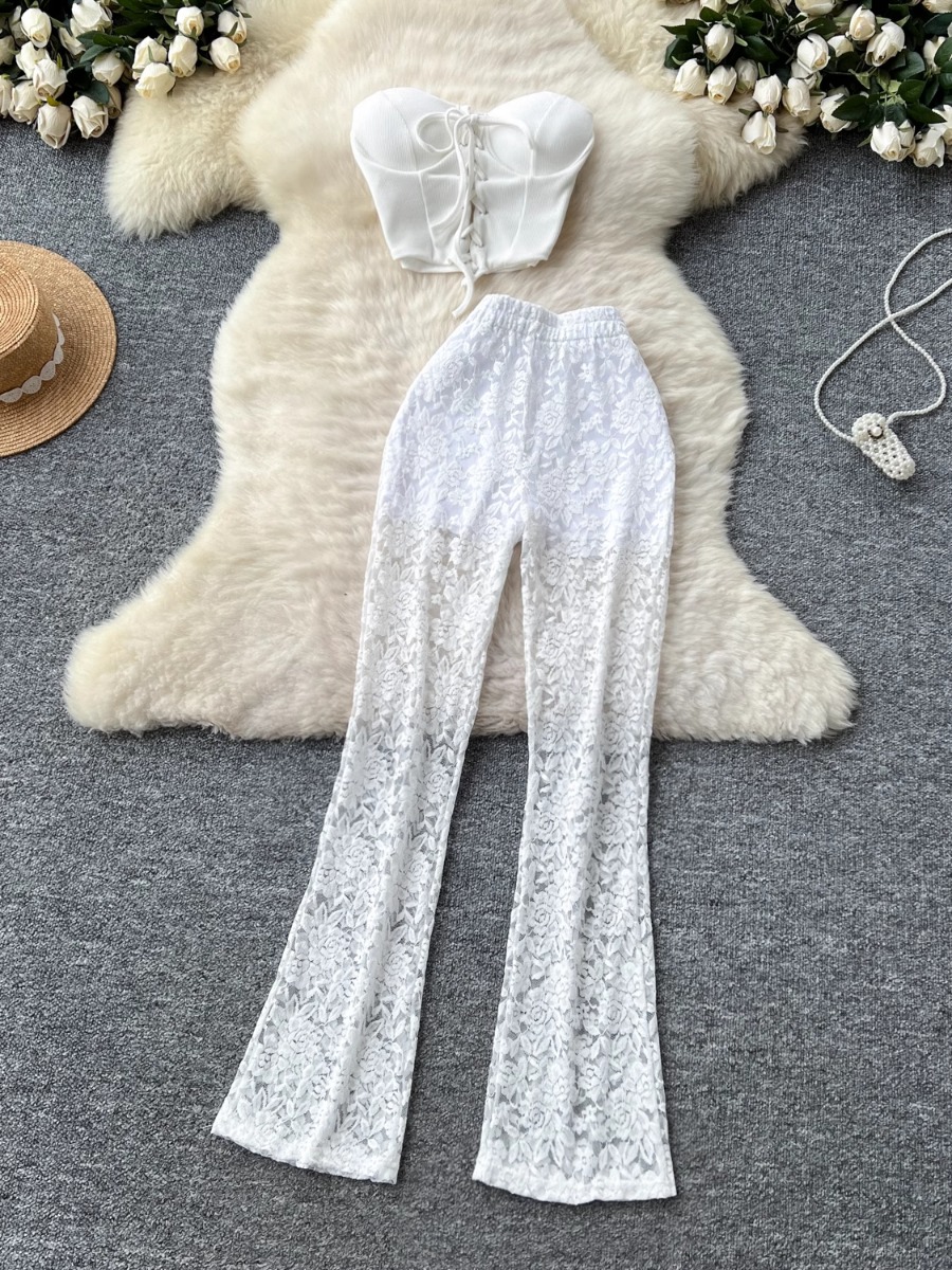 Women'S Formal Wear With Pants - Foamlina الأمريكية Ins أنثى مثير الأشرطة