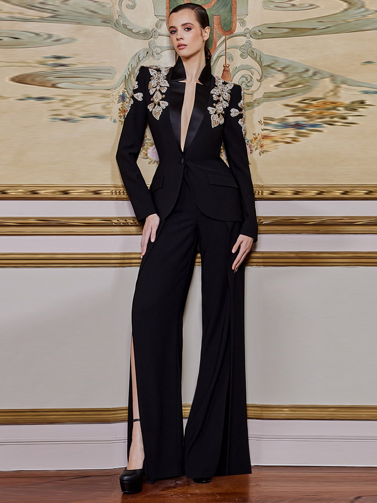 أحدث طقم بدلة نسائية من تصميم  - مراجعة Women'S Formal Wear With Pants وسعره