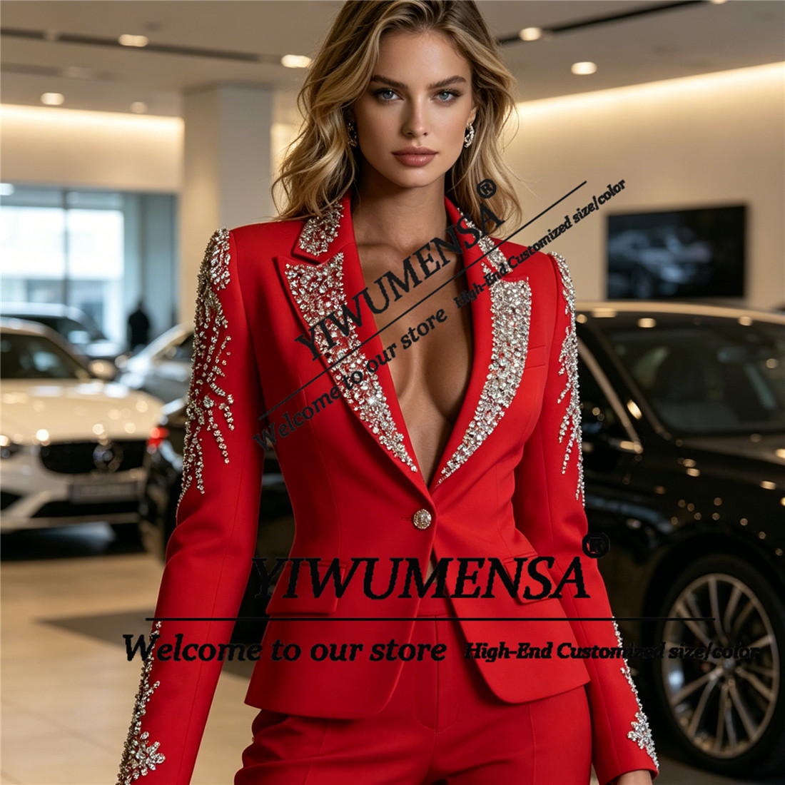 بدلات نسائية فاخرة من قطعتين م - مراجعة Women'S Formal Wear With Pants وسعره