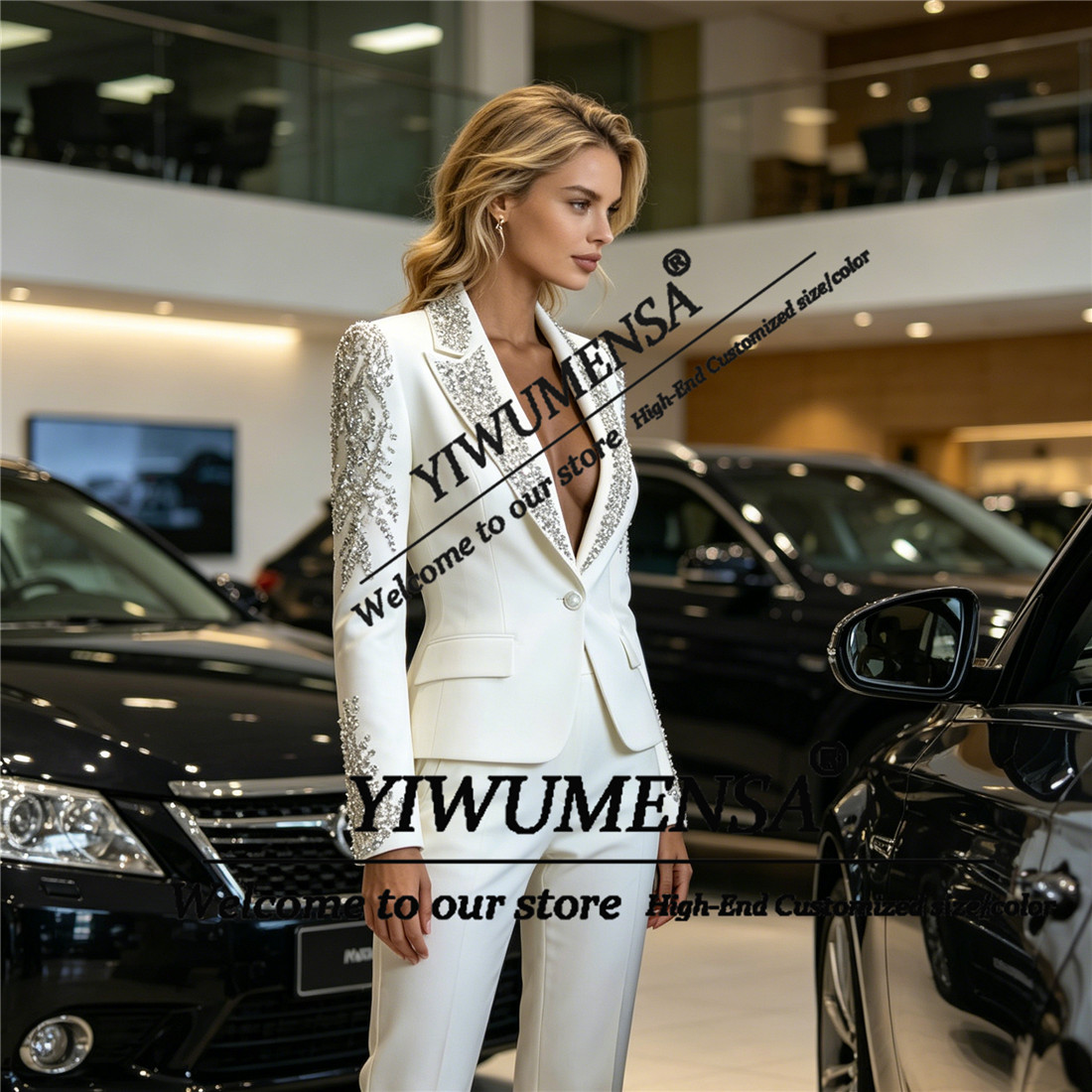 بدلات نسائية فاخرة من قطعتين م - مراجعة Women'S Formal Wear With Pants وسعره