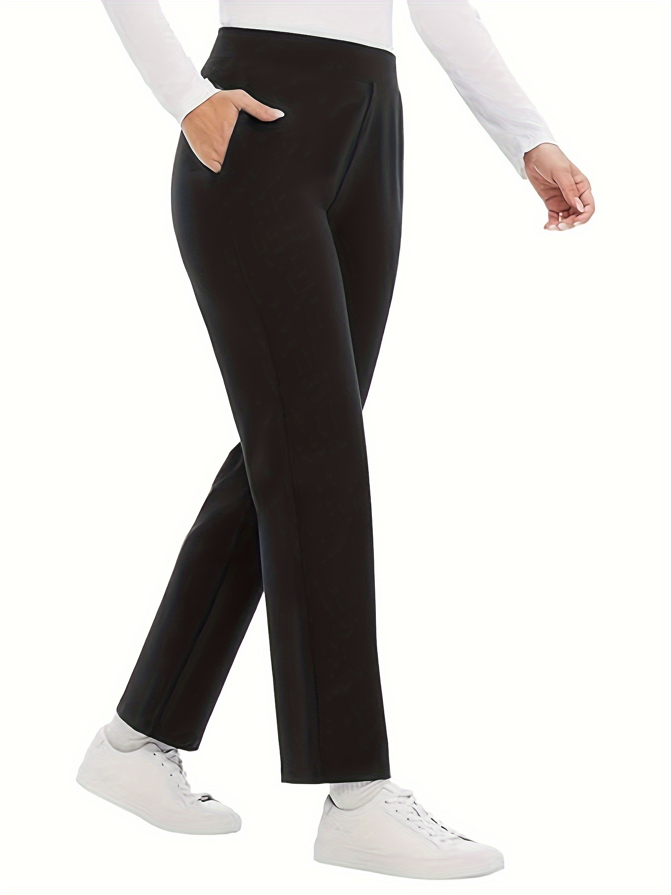 بنطال نسائي مستقيم أحادي اللون - مراجعة Women'S Formal Wear With Pants وسعره