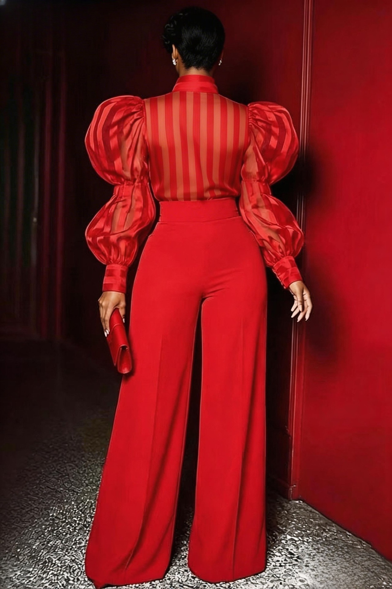 بنطلون واسع الساق بخياطة أمامي - مراجعة Women'S Formal Wear With Pants وسعره