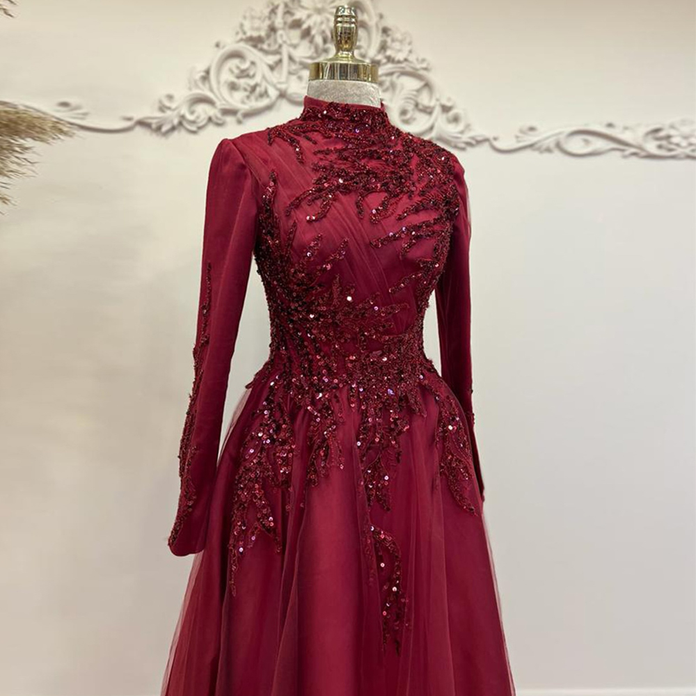 فستان حفلة موسيقية نسائي مطرز  - مراجعة Formal Wear Gowns For Women وسعره