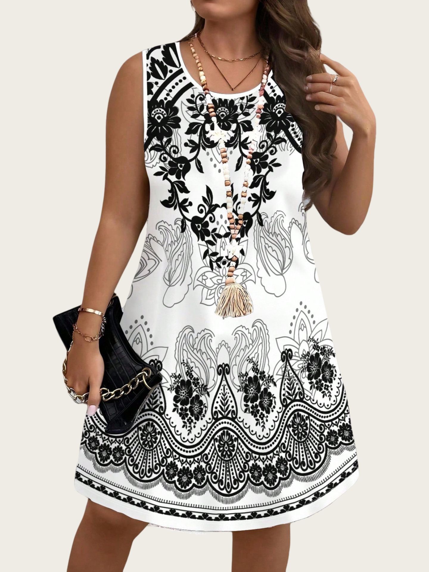 فساتين بأسلوب عرقي عتيق صيف 20 - مراجعة Shift Dress Sleeveless وسعره
