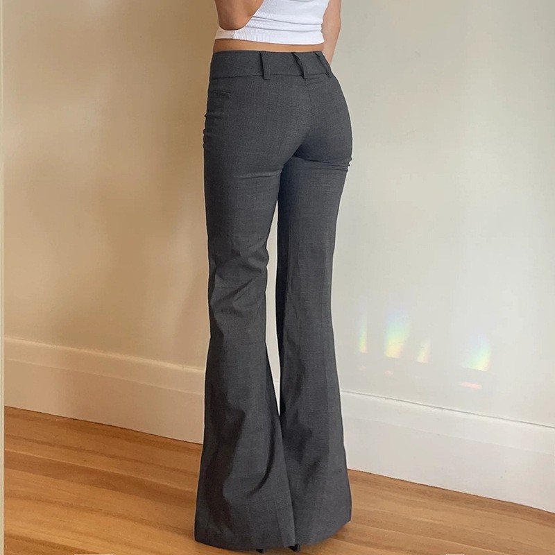 بنطلون رمادي طويل بقصة واسعة م - مراجعة Tailored Trouser Wide وسعره