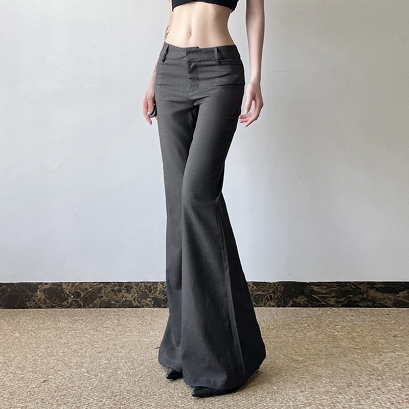 بنطلون رمادي طويل بقصة واسعة م - مراجعة Tailored Trouser Wide وسعره