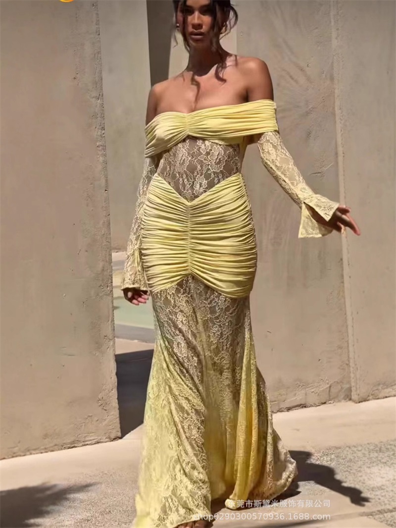 مثير الدانتيل حورية البحر المر - مراجعة Formal Wear Gowns For Women وسعره