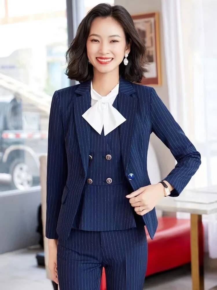 بدلات عمل رسمية مخططة على المو - مراجعة Women Formal Wear For Interview وسعره
