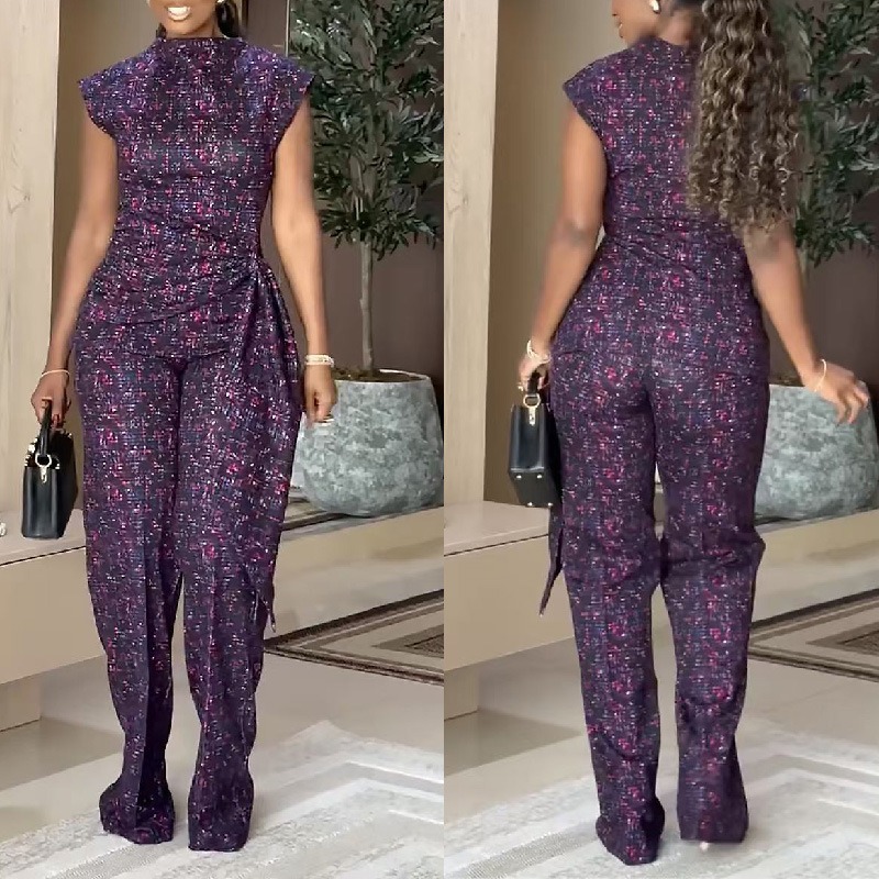 طقم نسائي أنيق من قطعتين بطباع - مراجعة Women'S Formal Wear With Pants وسعره