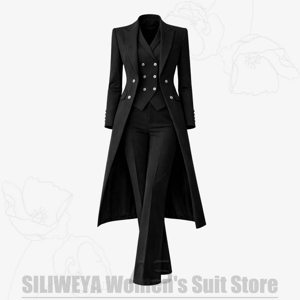بدلة نسائية من 3 قطع معطف طويل - مراجعة Women'S Formal Wear With Pants وسعره
