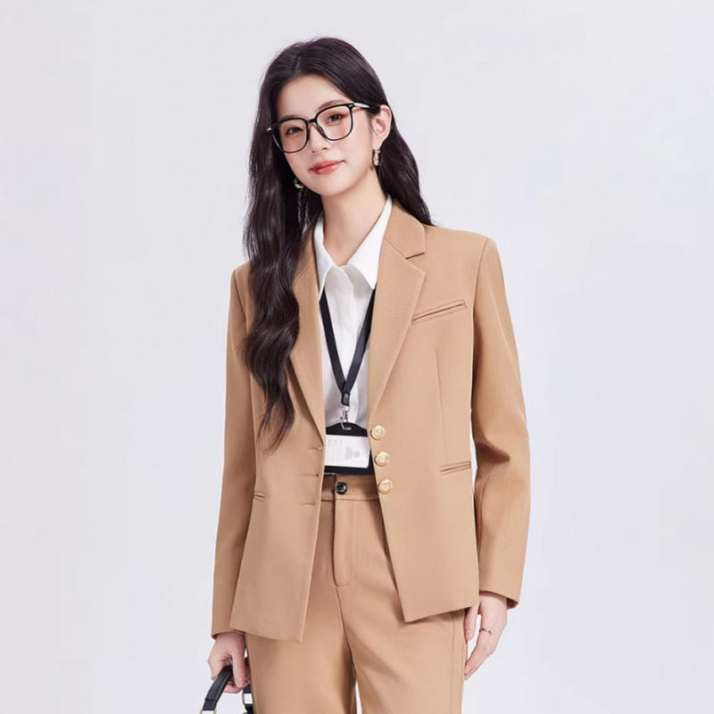 طقم بدلة نسائية بلون الكاكي، ر - مراجعة Women Formal Wear For Interview وسعره