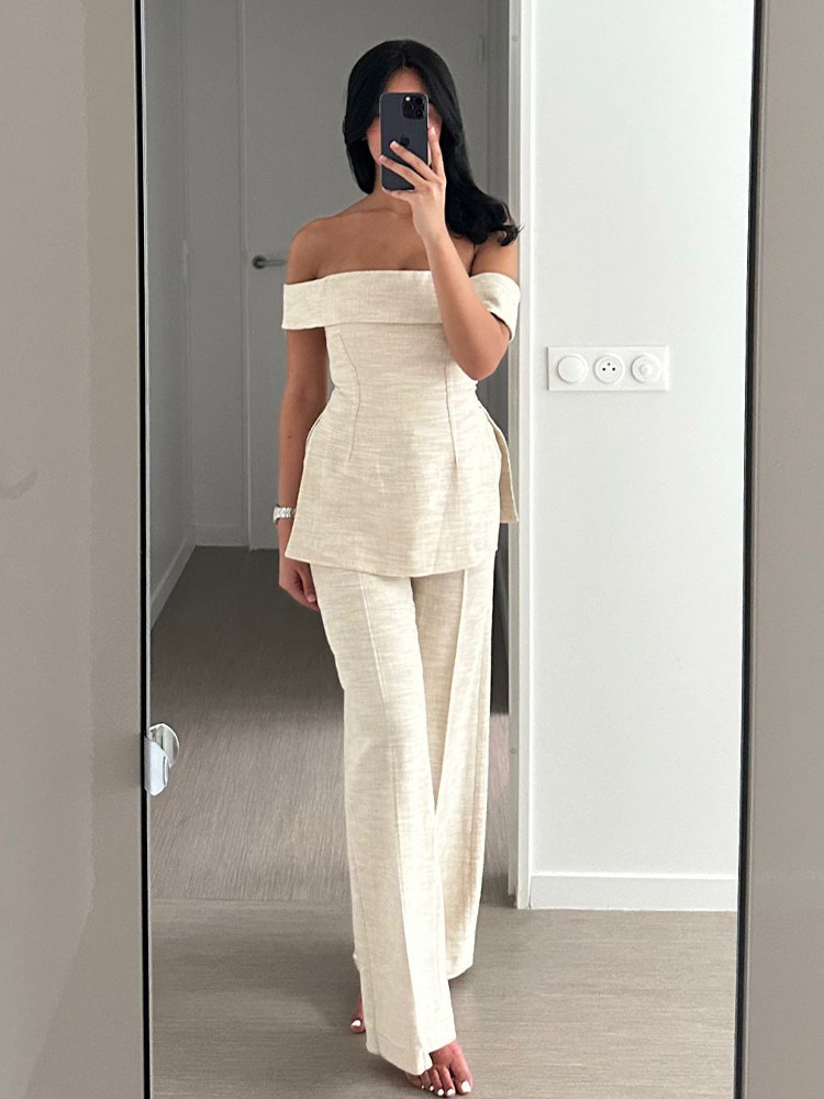 HH المرأة عالية الخصر زمم بنطل - مراجعة Women'S Formal Wear With Pants وسعره
