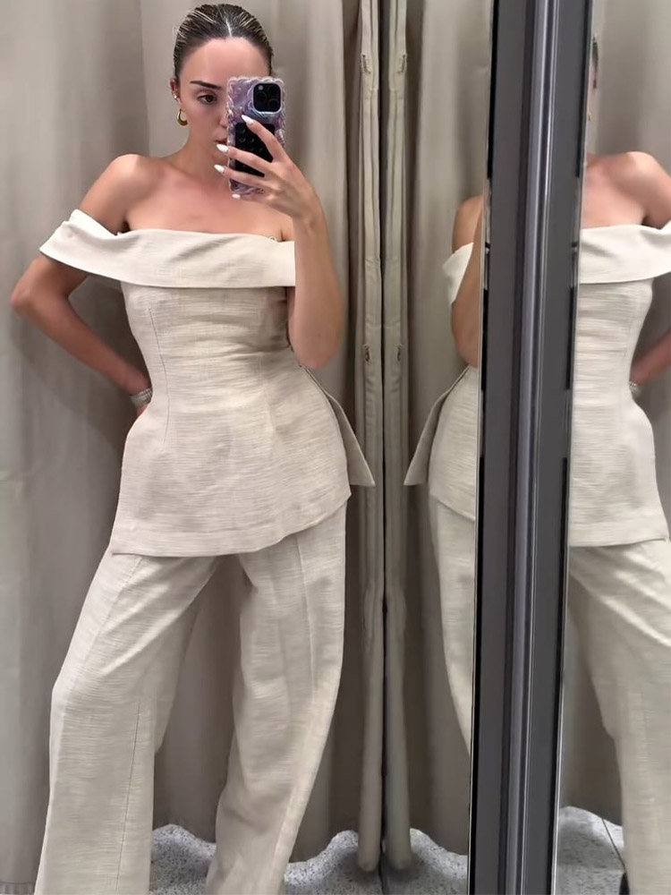 HH المرأة عالية الخصر زمم بنطل - مراجعة Women'S Formal Wear With Pants وسعره