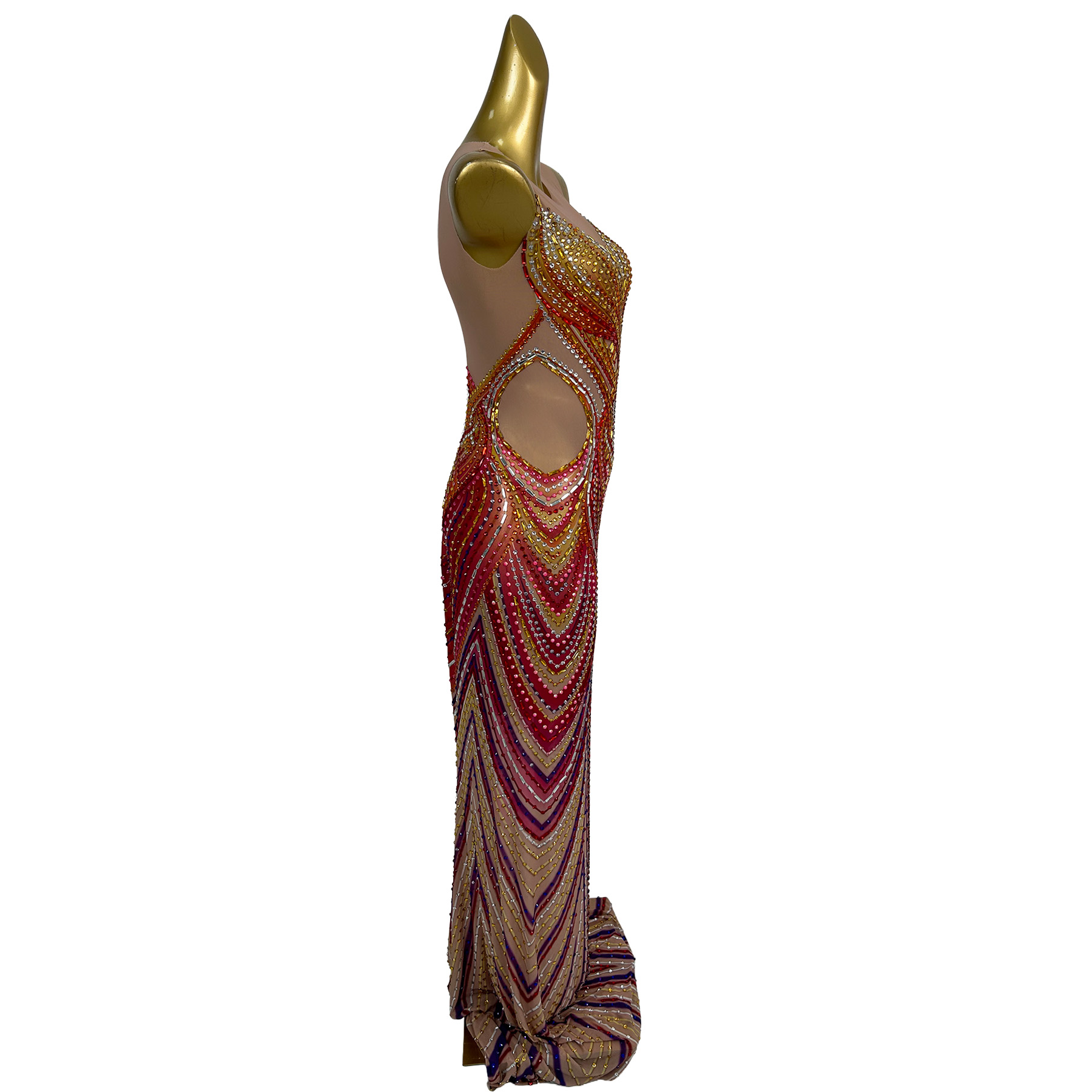 فستان سهرة طويل مزين بالكريستا - مراجعة Formal Wear Gowns For Women وسعره